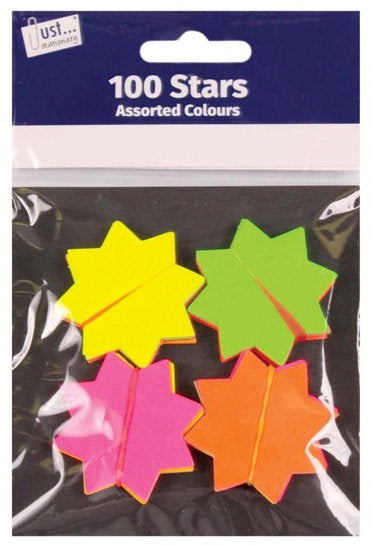 100 Neon 42mm Stars (Pack)