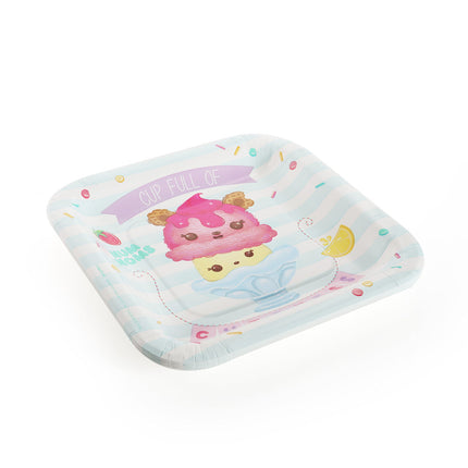 Num Noms 7" Square Paper Plates - 8 Pack