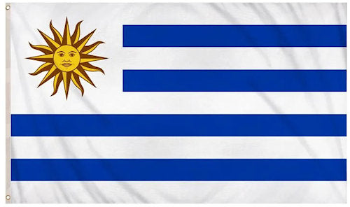 Large Uruguay Flag - 5ft x 3ft