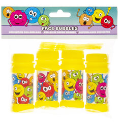 4 Emoji Face Bubble Tubs & Blowers
