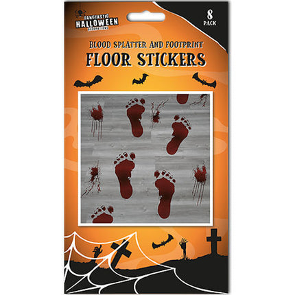 8 Halloween Footprint Floor Stickers