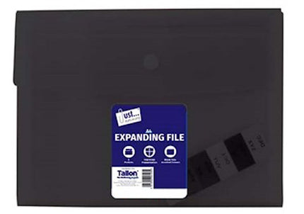 6 Pocket A4 Expanding Plastic File (Assorted)