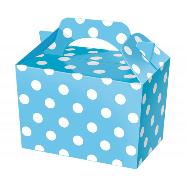 Blue Polka Dot Boxes - 10 Pack