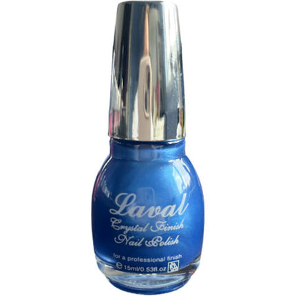 Laval Blue Lightning Crystal Finish Nail Polish