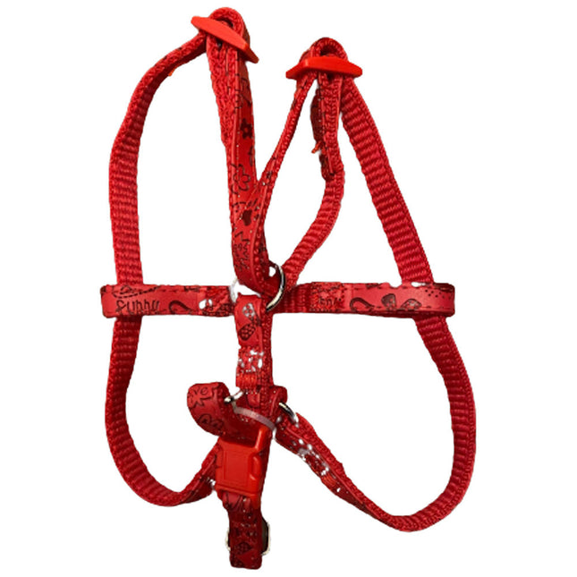 Red Patterned Dog Harness