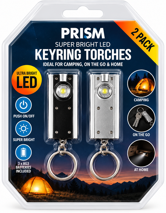 2 LED Keyring Torches