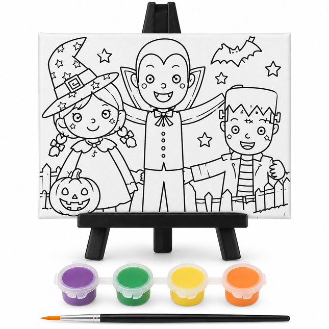 Halloween Paint Your Own Canvas & Stand