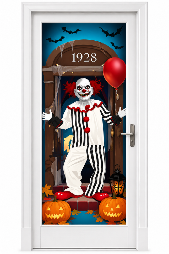 Halloween Clown Door Cover