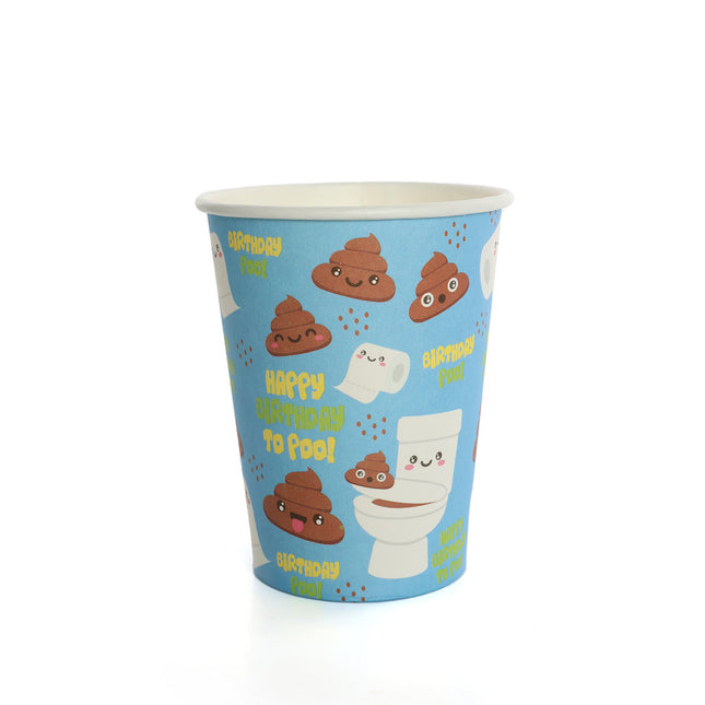 Emoji Poo Paper Party Cups - 16 Pack