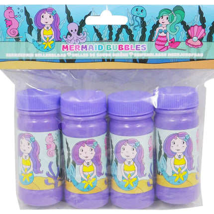 Mermaid Bubble Tubs & Blowers - 4 Pack