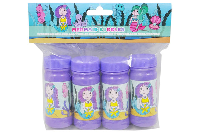 Mermaid Bubble Tubs & Blowers - 4 Pack