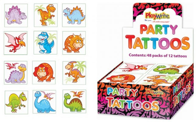Dinosaur Tattoos - 12 Pack