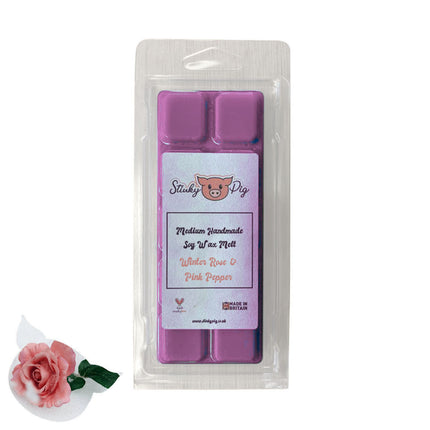 Stinky Pig Highly Scented Soy Wax Melt Clam - 50g Winter Rose & Pink Pepper