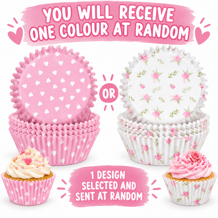 60 Assorted Mother's Day Printed Cupcake Cases