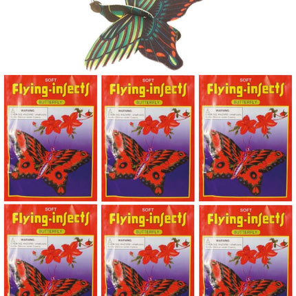 Butterfly Polystyrene Plane Gliders - 6 Pack