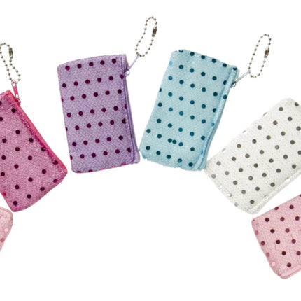 6 Rectangular Mini Glitter Purses