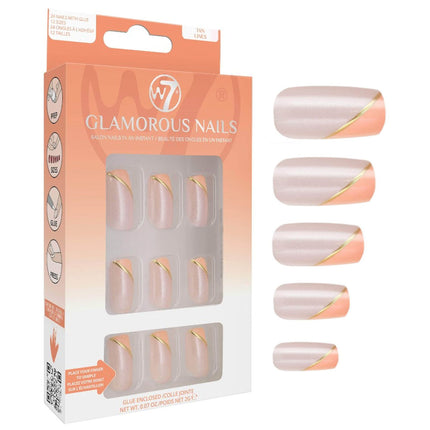 W7 Cosmetics Glamorous False Nails - Tan Lines