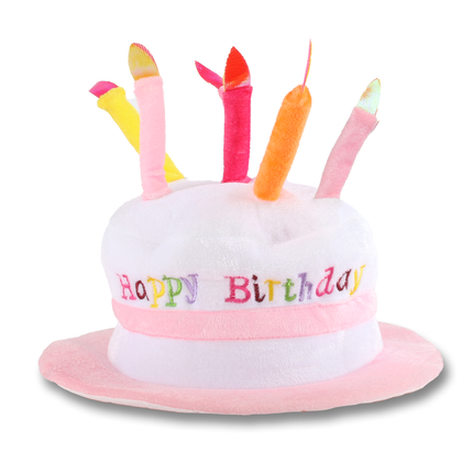 Adult Pink Light Up Happy Birthday Hat