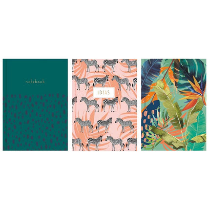 A4 Wild Ruled Hardback Book - Assorted