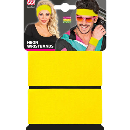 Pair of Neon Yellow Wristbands
