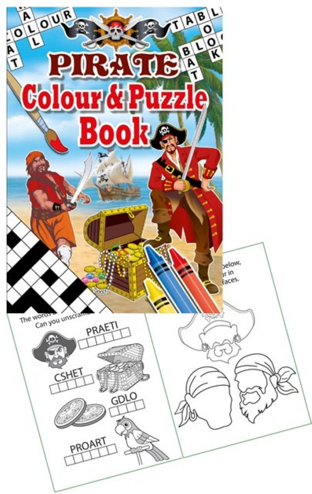 Pirate Colour & Puzzle Books - 6 Pack