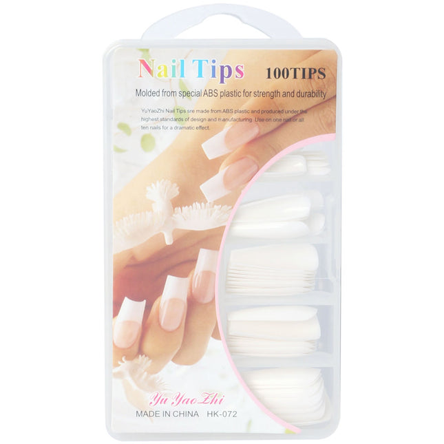 White Full Cover False Nails - 100 Pack
