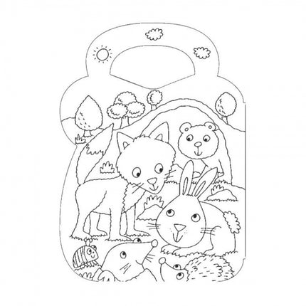 Animals/Monsters Colouring & Sticker Bag Book