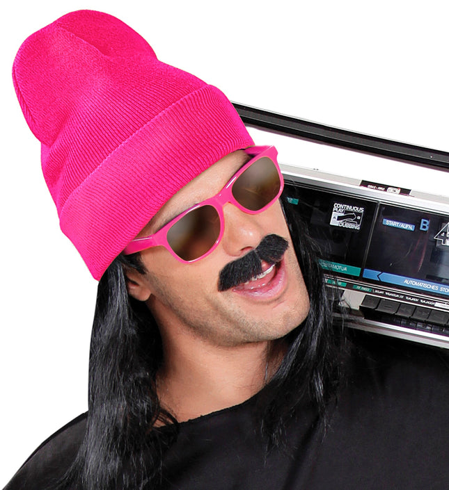 Wool Look Neon Pink Beanie