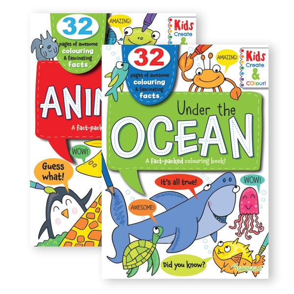 A4 Colouring Book Animals & Ocean – Assorted