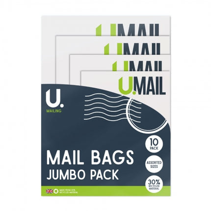 10 Assorted Size Jumbo Mailing Bags