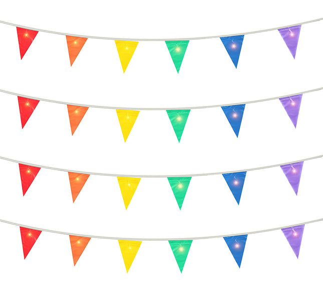 Rainbow Pride Light Up Flag Bunting