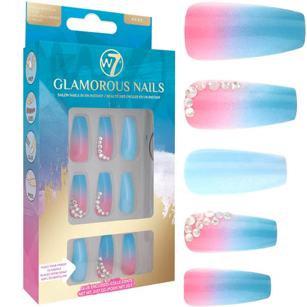 W7 Cosmetics Glamorous False Nails - Ice Ice