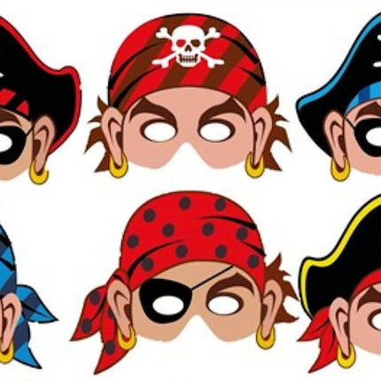 12 Cardboard Pirate Masks