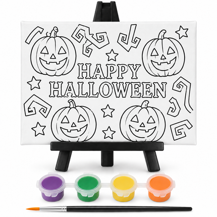 Halloween Paint Your Own Canvas & Stand