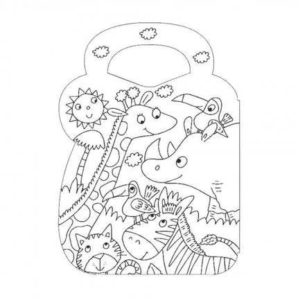 Animals/Monsters Colouring & Sticker Bag Book