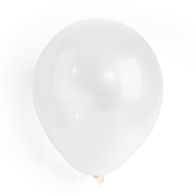 Pearlised Ivory 7" Latex Balloons – 100 Pack
