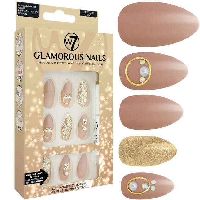 W7 Cosmetics Glamorous False Nails - Treasure Hunt