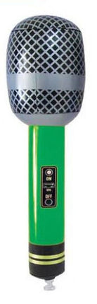 Inflatable 25cm Microphone - Green