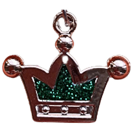 Green Glitter Dog Collar With Crown
