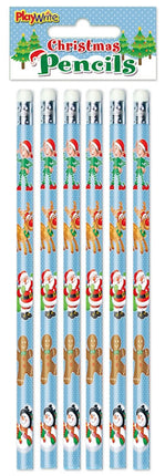 6 Christmas Pencils