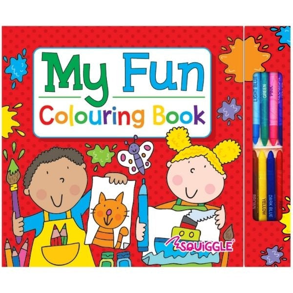 My Fun Colouring Book & Crayons