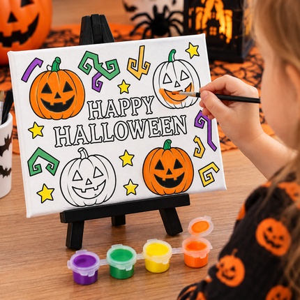 Halloween Paint Your Own Canvas & Stand