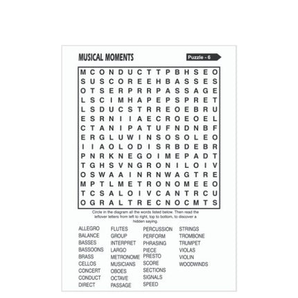 Travel Size Word Search Book
