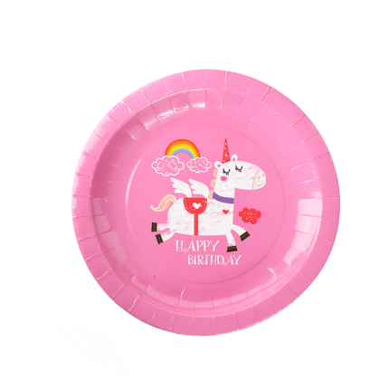 Unicorn Paper 9" Party Plates - 16 Pack