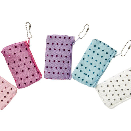 6 Rectangular Mini Glitter Purses