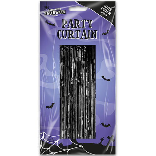 Halloween Black Party Curtain - 240cm x 100cm