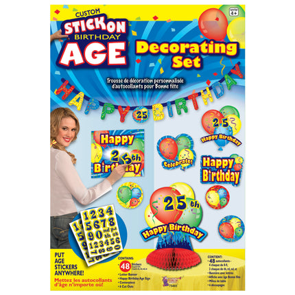 Birthday Customize Stick On Decorating Set