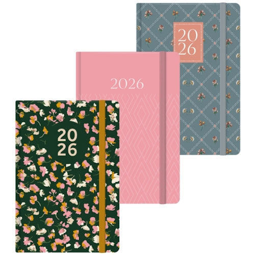 Pattern A5 Week To View 2026 Diary - Assorted
