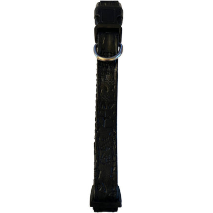 Black Patterned Dog Collar