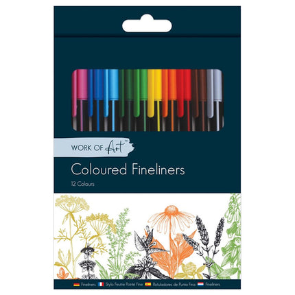 12 Coloured Fineliners